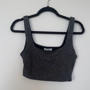 Aritzia Babaton Sparkle Crop Top
